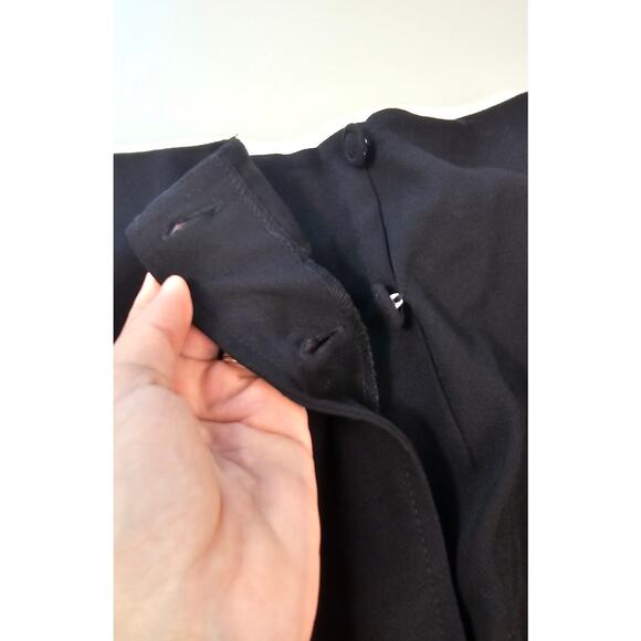 The avenue vintage sz 16 lined black wrap skirt classic modest casual midi - Picture 3 of 8